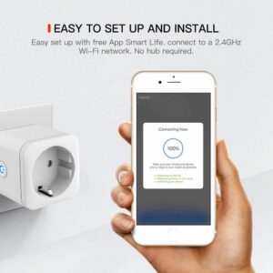 Tuya wifi compatible emergy meter wireless eu smart plug