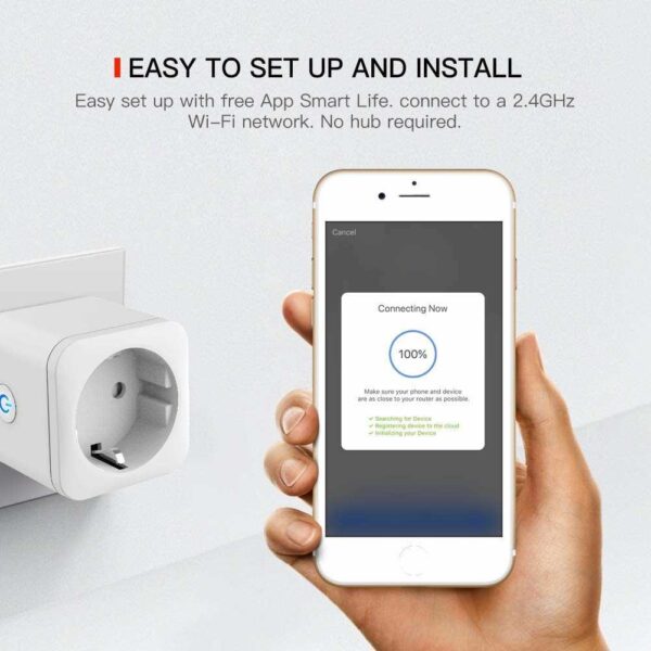 Tuya wifi compatible emergy meter wireless eu smart plug
