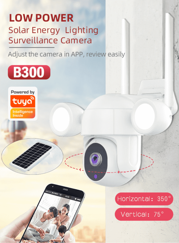 Tuya Solar Camera1080p security wifi camera system wireless solar low power battery camera smart life app - Image 4