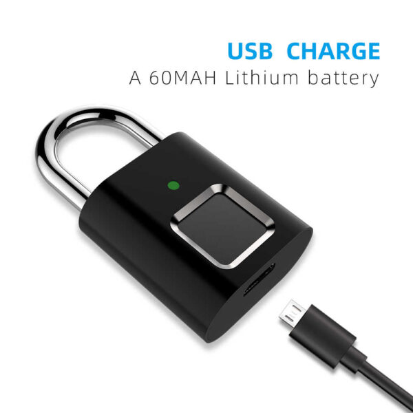 L34 Fingerprint padlock Intelligent padlock Warehouse door electronic lock Travel bag Student cabinet Home cabinet Dormitory gym - Image 2