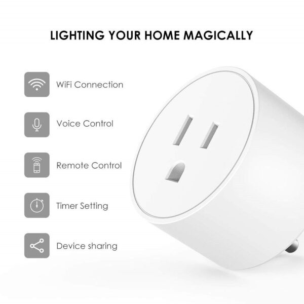 Hot sale Tuya Smart Life 10A Smart Plug US Smart Wifi Plug Socket Wifi Plug Works with Alexa