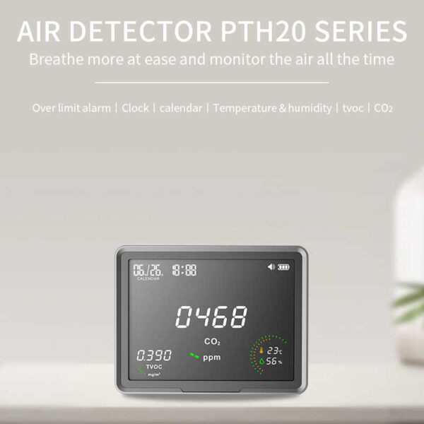 PTH-20A NDIR Wall Desktop Temperature RH TVOC Air Quality Detector CO2 meter with LCD screen Japan Netherlands Belgium EU