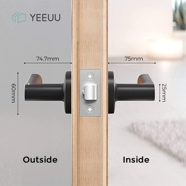 YEEUU Smart Door Lock with Fingerprint, NFC, APP. Stylish Bluetooth Door Lever. (R250) - Image 5