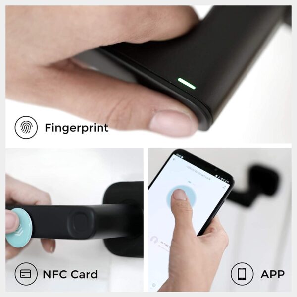 YEEUU Smart Door Lock with Fingerprint, NFC, APP. Stylish Bluetooth Door Lever. (R250) - Image 2