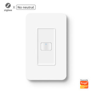 Smart Light Switch 1gang No neutral ZigBee N+L line & L line US alexa smart switch