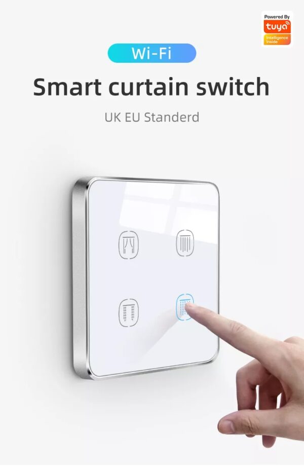 Smart Curtain Switch 4gang Wi-Fi N+Lline EU/UK 4 gang smart switch - Image 6
