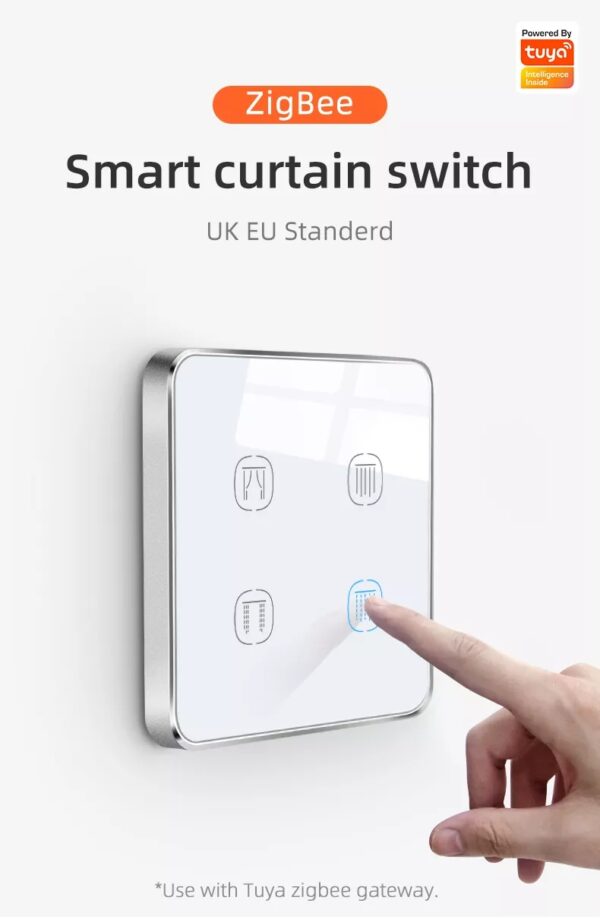 Smart Curtain Switch 4gang ZigBee N+Lline EU/UK 4 gang smart switch - Image 6