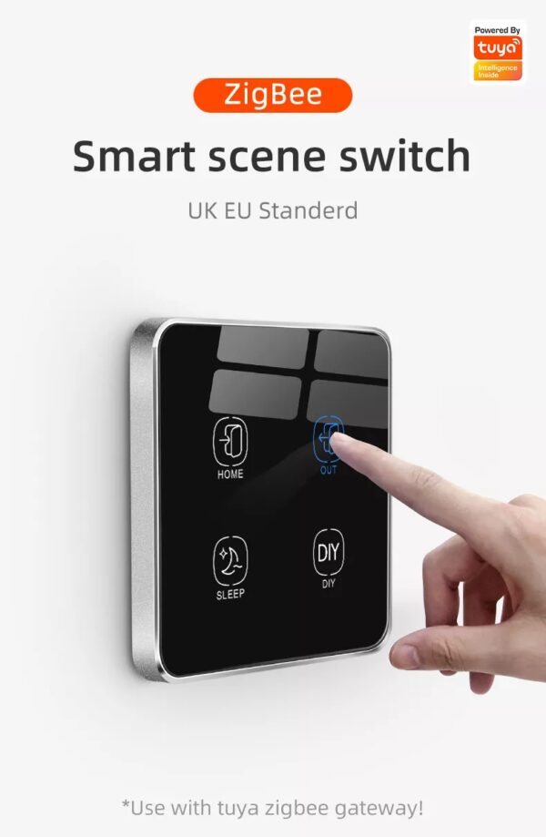 Smart Scene Switch 4gang ZigBee N+Lline EU/UK 4 gang smart switch - Image 6