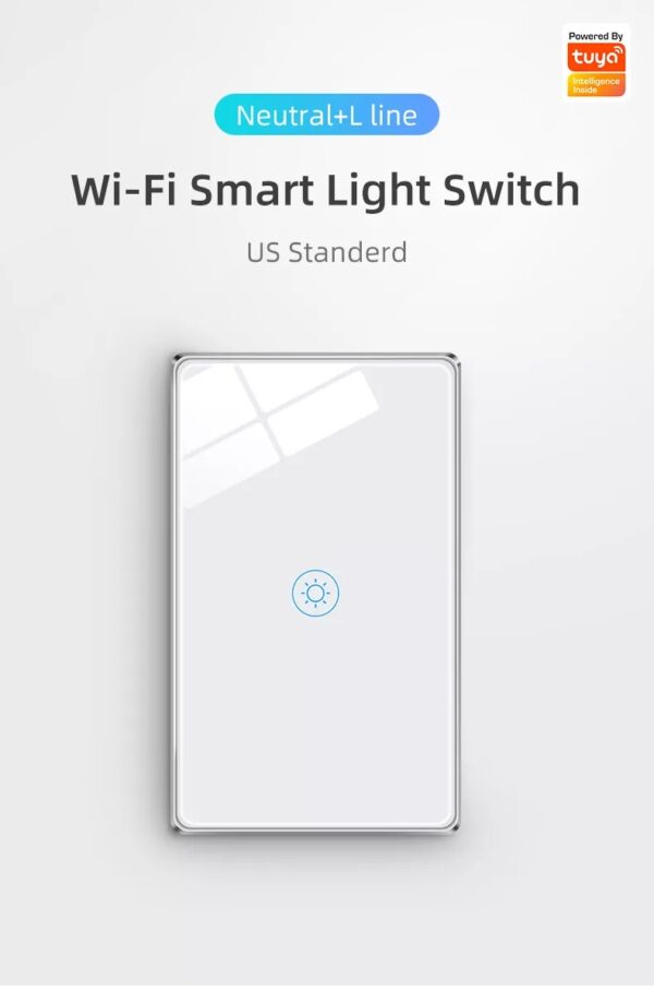 Smart Light Switch 1gang Wi-Fi N+Lline US alexa smart light switch - Image 6