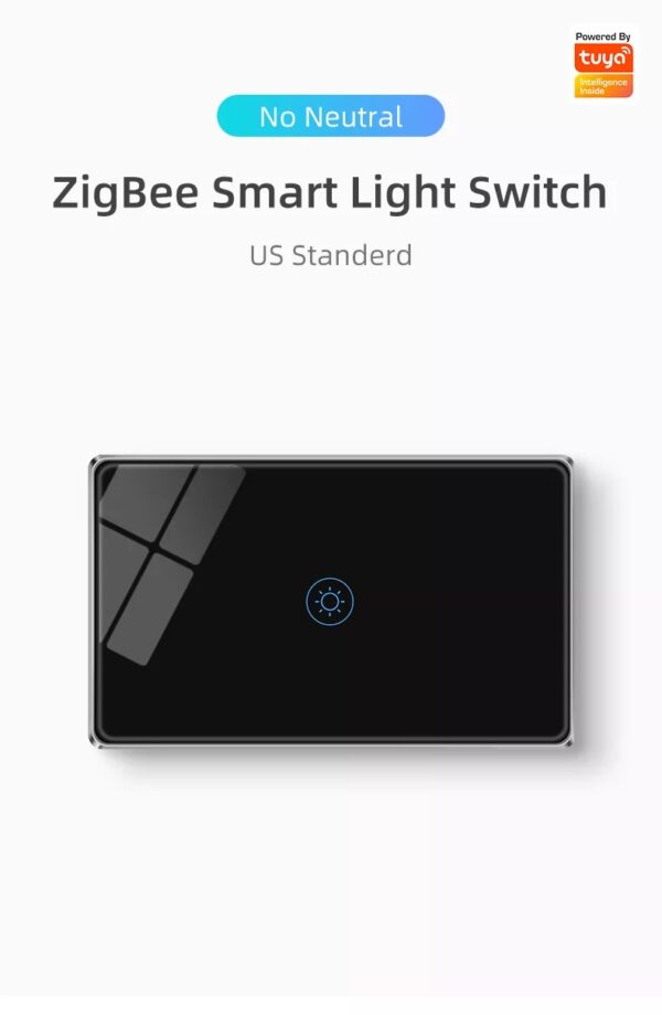Smart Light Switch 1gang No neutral ZigBee Single L line US smart network switch - Image 6