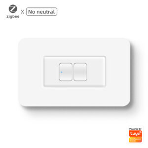 Smart Light Switch 2gang No neutral ZigBee N+L line & L line US alexa smart switch