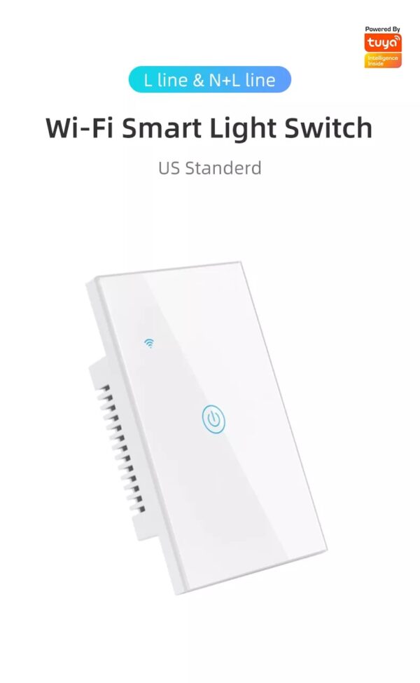 Smart Light Switch 1gang WiFi N+Lline & L line US homekit smart switch - Image 6