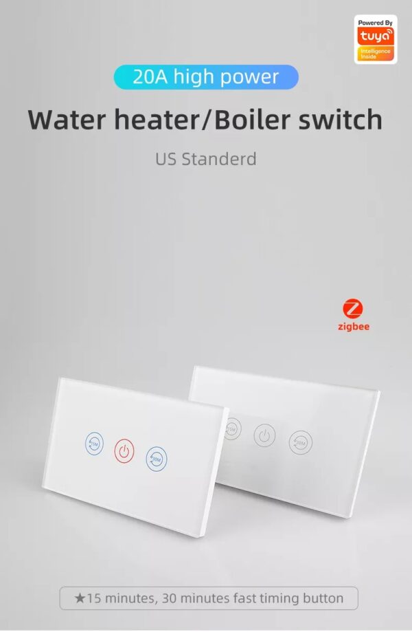 ZigBee Smart Water Heater Switch 3gang N+Lline US smart network switch - Image 6