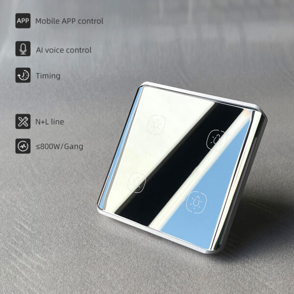 Smart Light Switch 4 gang ZigBee N+L line EU/UK alexa smart switch - Image 2