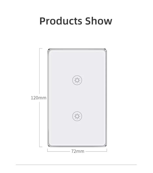 Smart Light Switch 2gang Wi-Fi N+Lline US alexa smart light switch - Image 7