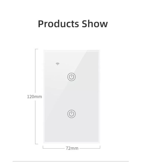Smart Light Switch 2gang WiFi N+Lline & L line US alexa smart light switch - Image 7