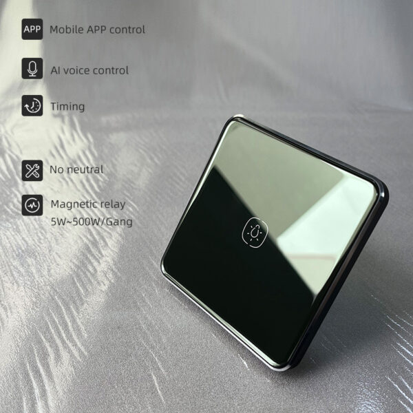 Smart Light Switch 1 gang No neutral ZigBee Single L line EU/UK homekit smart switch - Image 2