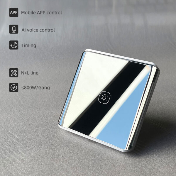 Smart Light Switch 1 gang ZigBee N+L line EU/UK homekit smart switch - Image 2