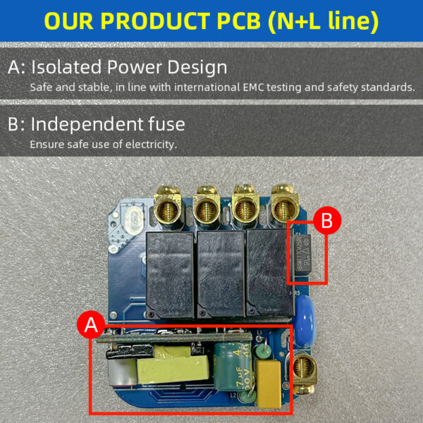Smart Light Switch 1 gang ZigBee N+L line EU/UK google smart light switch - Image 3