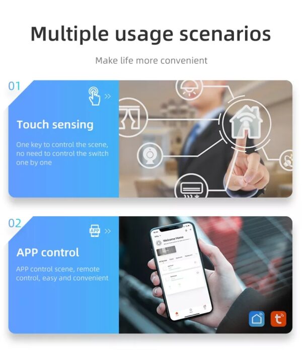 Smart Scene Switch 3gang Wi-Fi N+Lline US smart light switch google home - Image 9