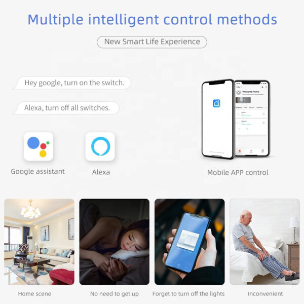 Smart Light Switch 1 gang ZigBee N+L line EU/UK google smart light switch - Image 4
