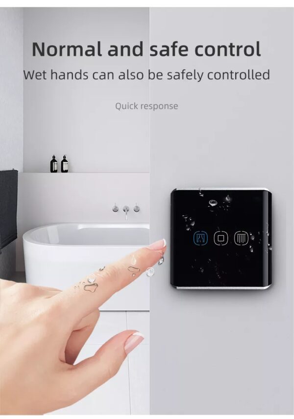 Smart Curtain Switch 3gang ZigBee N+Lline EU/UK alexa smart light switch - Image 11
