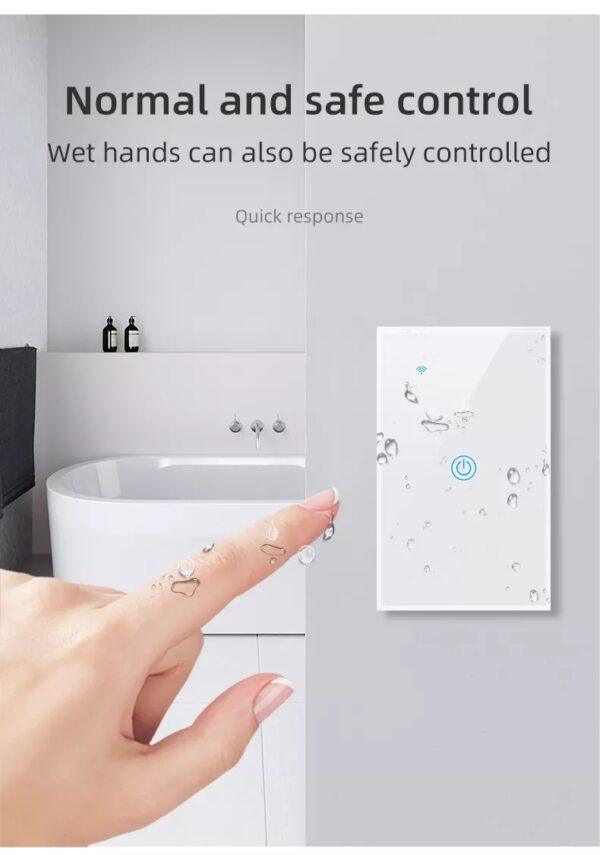Smart Light Switch 1gang WiFi N+Lline & L line US homekit smart switch - Image 12