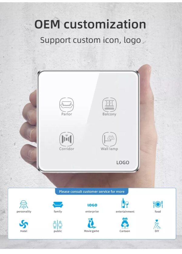 Smart Scene Switch 4gang Wi-Fi N+Lline EU/UK 4 gang smart switch - Image 12