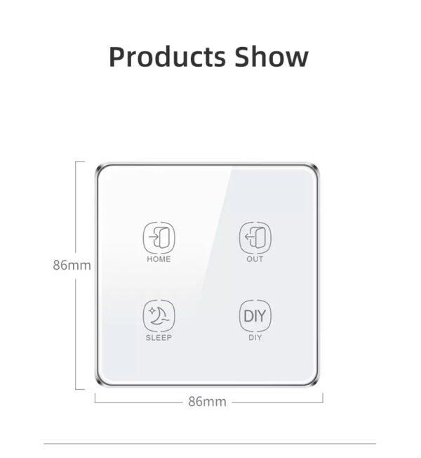 Smart Scene Switch 4gang Wi-Fi N+Lline EU/UK 4 gang smart switch - Image 13