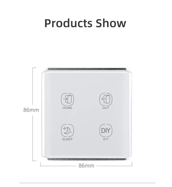 Smart Scene Switch 4gang Wi-Fi N+Lline EU/UK 4 gang smart switch - Image 13