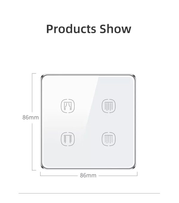 Smart Curtain Switch 4gang Wi-Fi N+Lline EU/UK 4 gang smart switch - Image 14