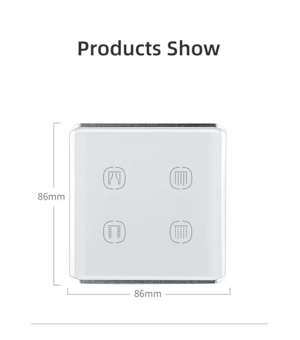 Smart Curtain Switch 4gang Wi-Fi N+Lline EU/UK 4 gang smart switch - Image 14