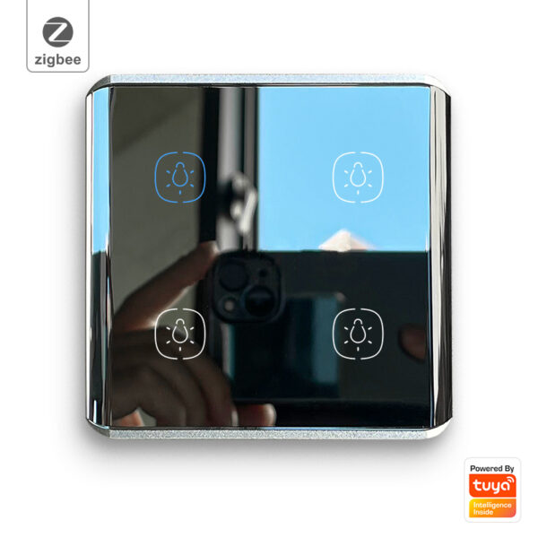 Smart Light Switch 4 gang ZigBee N+L line EU/UK alexa smart switch