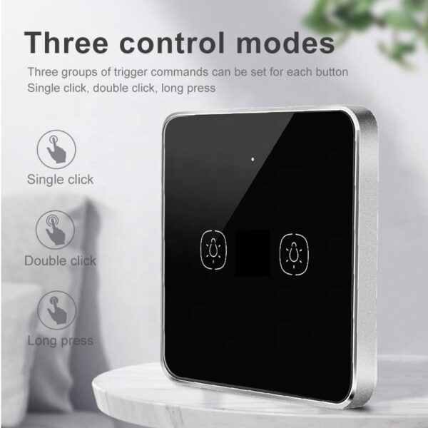 Wireless Scene Switch 2gang ZigBee Battery Switch smart network switch - Image 2