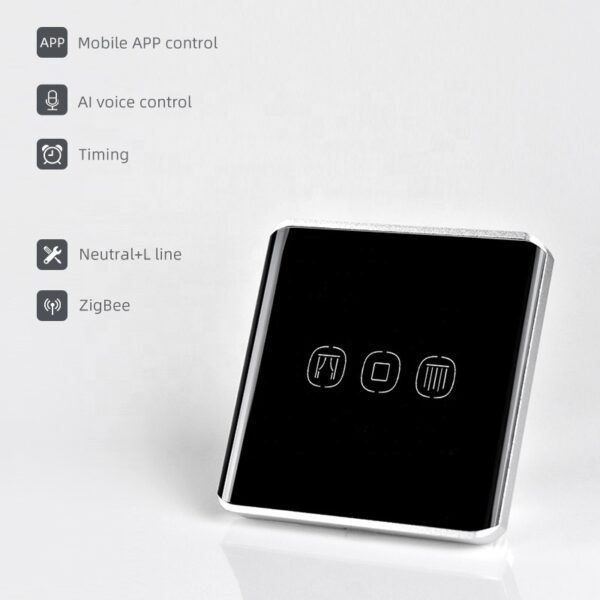 Smart Curtain Switch 3gang ZigBee N+Lline EU/UK alexa smart light switch - Image 2