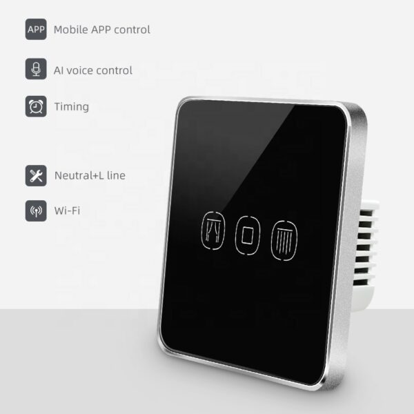 Smart Curtain Switch 3gang Wi-Fi N+Lline EU/UK google home smart light switch - Image 2