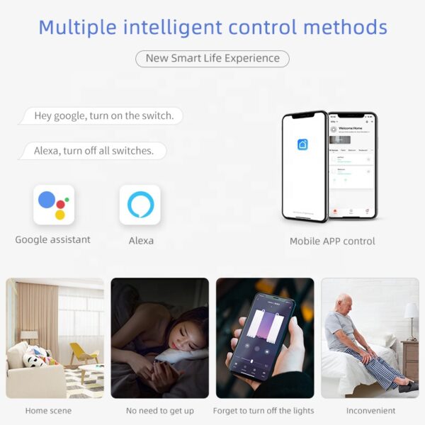 Smart Curtain Switch 3gang Wi-Fi N+Lline EU/UK google home smart light switch - Image 4