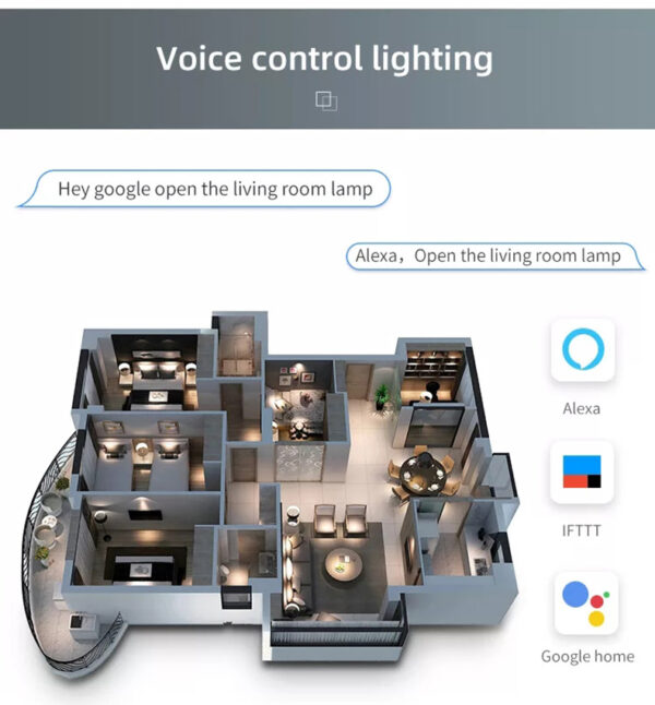 Smart Light Switch 1gang Wi-Fi N+Lline EU/UK 220v smart switch - Image 8