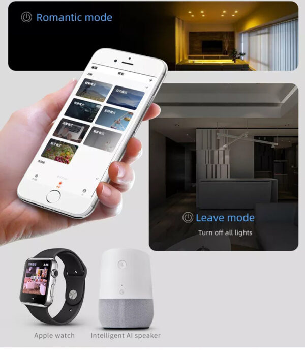 Smart Light Switch 1gang Wi-Fi N+Lline EU/UK 220v smart switch - Image 14