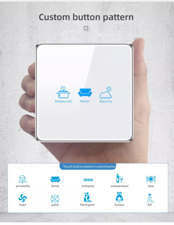 Smart Light Switch 1gang Wi-Fi N+Lline EU/UK 220v smart switch - Image 18