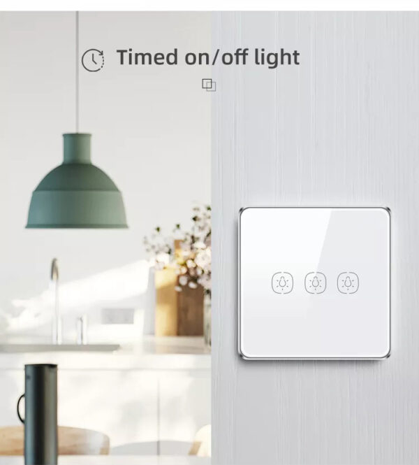 Smart Light Switch 3gang Wi-Fi N+Lline EU/UK 220v smart switch - Image 12
