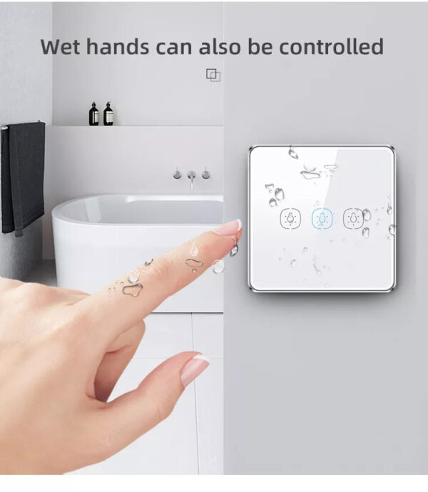 Smart Light Switch 3gang Wi-Fi N+Lline EU/UK 220v smart switch - Image 14