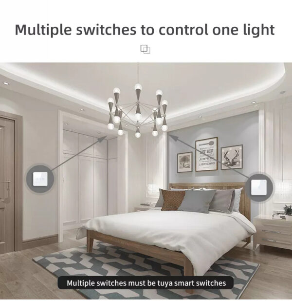 Smart Light Switch 3gang Wi-Fi N+Lline EU/UK 220v smart switch - Image 15