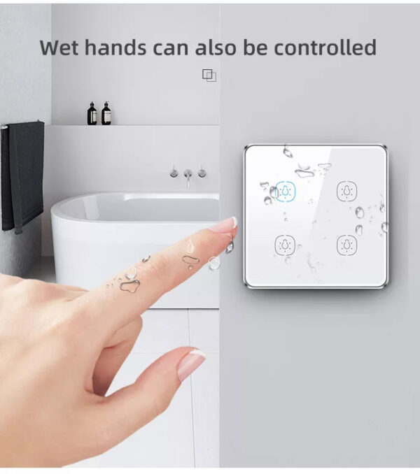 Smart Light Switch 4gang Wi-Fi N+Lline EU/UK 4 gang smart switch - Image 14