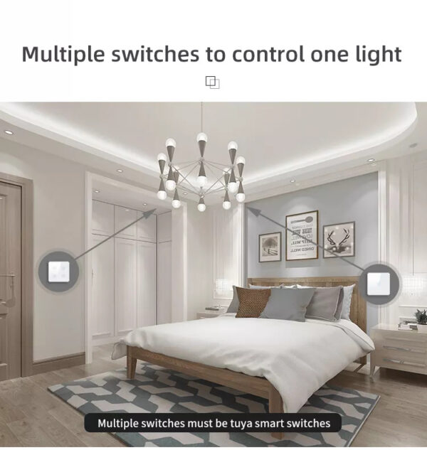 Smart Light Switch 4gang Wi-Fi N+Lline EU/UK 4 gang smart switch - Image 15