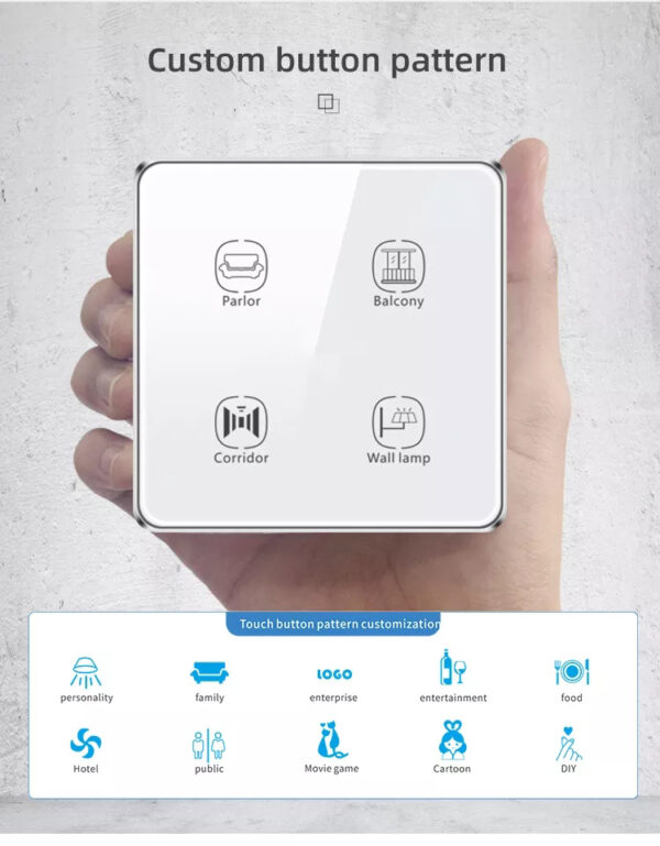 Smart Light Switch 4gang Wi-Fi N+Lline EU/UK 4 gang smart switch - Image 17
