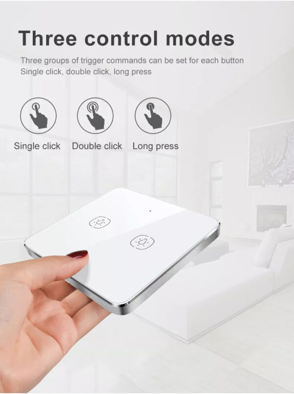 Wireless Scene Switch 2gang ZigBee Battery Switch smart network switch - Image 12
