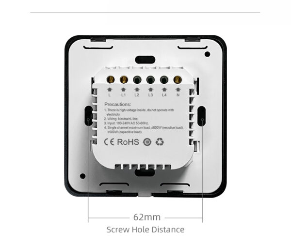 Smart Light Switch 1 gang ZigBee N+L line EU/UK google smart light switch - Image 16