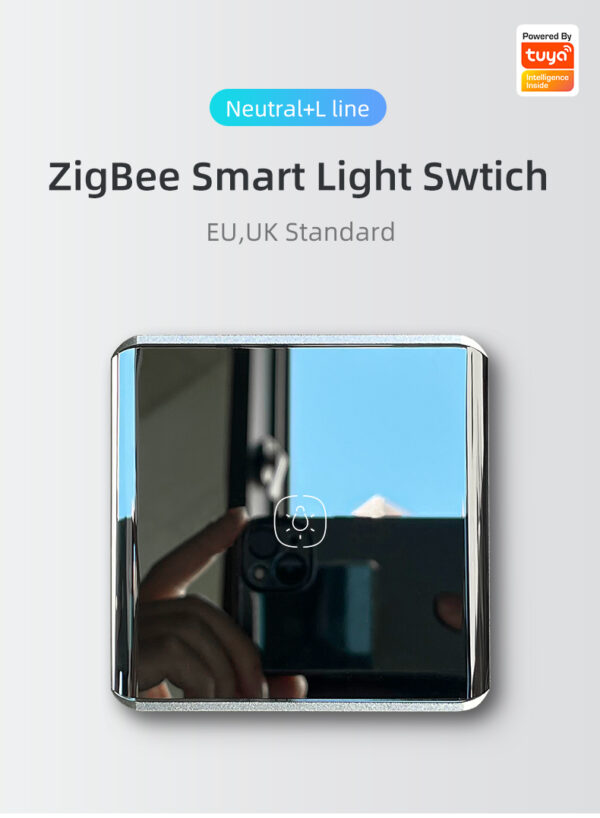 Smart Light Switch 1 gang ZigBee N+L line EU/UK homekit smart switch - Image 6