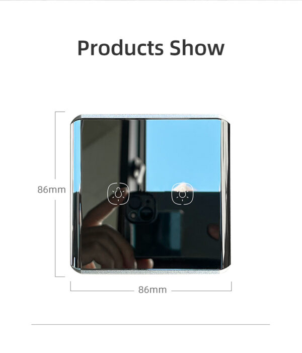 Smart Light Switch 2 gang ZigBee N+L line EU/UK homekit smart switch - Image 15